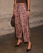 Mckenah Satin Animal Print Pants