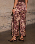 Mckenah Satin Animal Print Pants