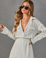 Fresh Edit Plaid Mini Shirt Dress