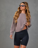 Gentle Pace Houndstooth Scuba Top