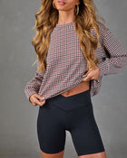 Gentle Pace Houndstooth Scuba Top