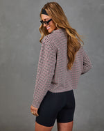 Gentle Pace Houndstooth Scuba Top