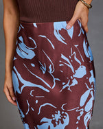 Harvest Days Floral Satin Maxi Skirt