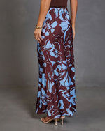 Harvest Days Floral Satin Maxi Skirt