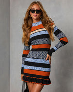 Kaysen Knit Colorblock Mini Dress