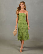 Island Allure Lace Midi Dress