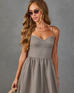 Sunday Sol Houndstooth Plaid Tweed Midi Dress