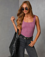 Mulberry % Alysson Textured Floral Tank-5