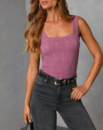 Mulberry % Alysson Textured Floral Tank-1