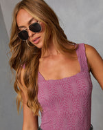 Mulberry % Alysson Textured Floral Tank-6