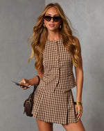 Rosalinde Plaid Vest Top