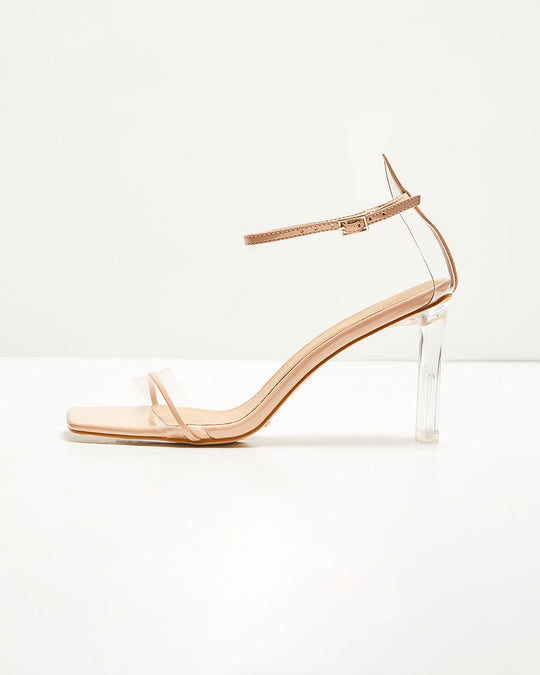 Oralee Clear Strappy Heels