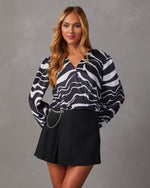 Black/Multi % Wild Side Animal Print Bodysuit-1