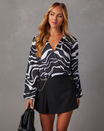 Black/Multi % Wild Side Animal Print Bodysuit-6