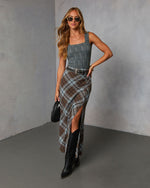 Forest Night % Alysson Textured Floral Tank-6