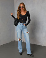 Black % Emmalyn Lace Bodysuit-6