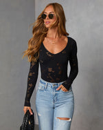 Black % Emmalyn Lace Bodysuit-5