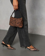 Genea Leopard Print Mesh Slingback Heels