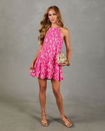Golden Nights Abstract Lurex Mini Dress