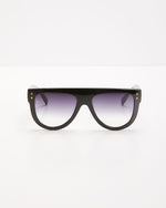 Black % Call The Shots Round Frame Sunglasses-3