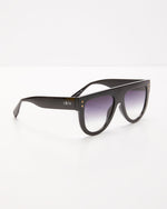 Black % Call The Shots Round Frame Sunglasses-4