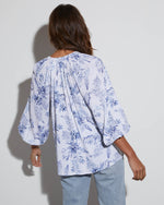 Betsey Floral Linen Long Sleeve Blouse