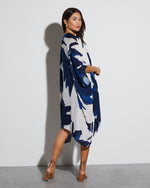 Navy % Morning Glory Kimono-5