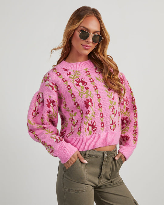 Adalia Floral Knit Sweater