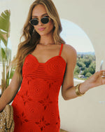 Orange % Savenah Crochet Mini Dress-6