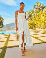 Glow Together Corset Cotton Eyelet Maxi Dress