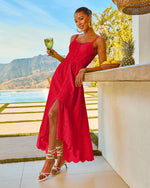 Glow Together Corset Cotton Eyelet Maxi Dress