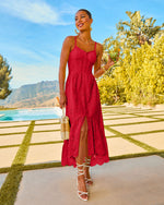 Glow Together Corset Cotton Eyelet Maxi Dress
