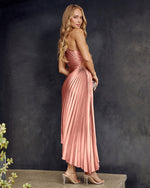 Modern Day Glam One Shoulder Asymmetrical Maxi Dress