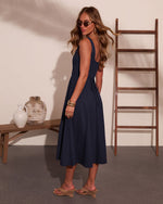 Honeyed Horizon Fit and Flare Midi Dress