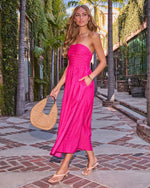 Caspian Strapless Striped Maxi Dress