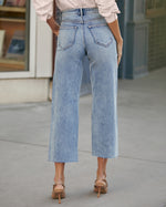 San Gabriel Super Stretch High Rise Cropped Wide Leg Jeans