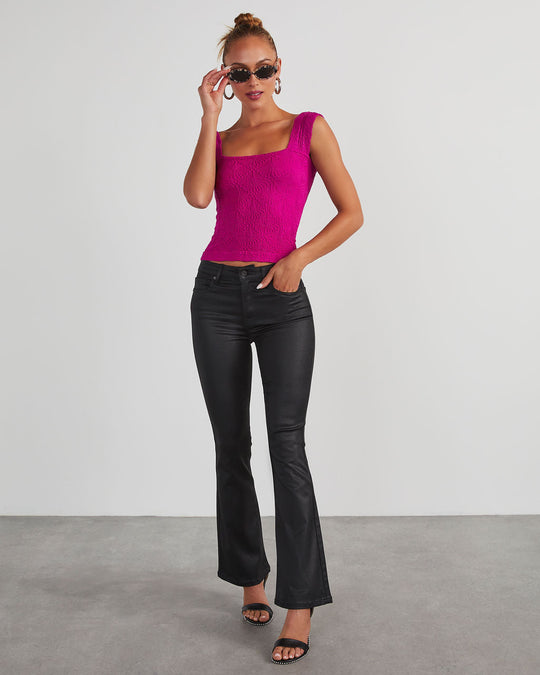 Black %  Yessi High Rise Flare Jeans-1