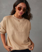 Beige % Santa Monica California Sweatshirt-1