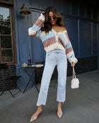 Blue/Brown/Cream % Warm Fuzzies Knit Cardigan-7