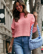 Pink % Mood Lift Turtleneck Sweater-1