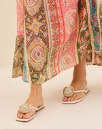 Idella Rosette Detail Flat Sandal