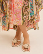 Idella Rosette Detail Flat Sandal