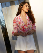 Pink % Season Of Blooms Long Sleeve Top-1