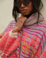 Multi % Monet Knit Printed Turtleneck Pullover Sweater-2