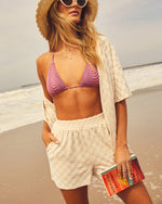 Lainey Checkered Elastic Waist Pocketed Shorts