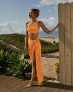 Tangerine % Bahamas Wrap Maxi Skirt-3