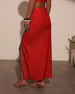 Emiliana Wrap Linen Maxi Skirt