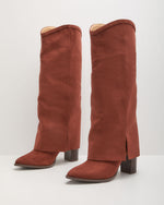 Sierrah Foldover Faux Suede Boots