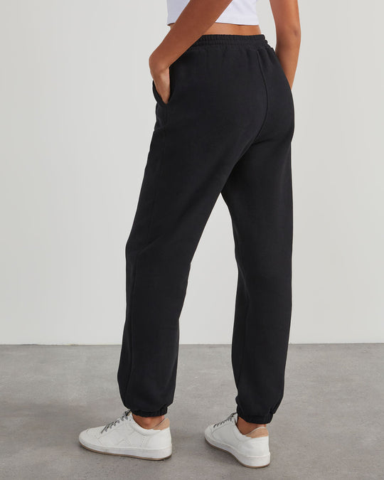 Black %  Ready Or Not Pocketed Jogger Pants-4