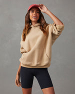Taupe % Ready Or Not Hooded Sweatshirt-3